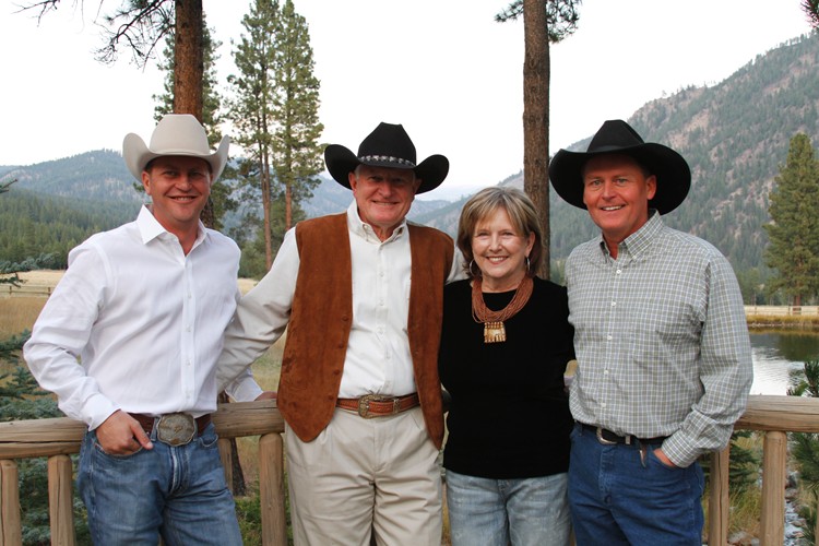 Craig Barrett with Greg, Jean and Steve